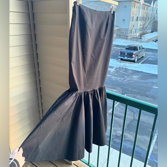 🆕 Antonio Melani Black Midi Skirt Mermaid Hem Fishtail Silhouette Lined Size 2 - Picture 5 of 13